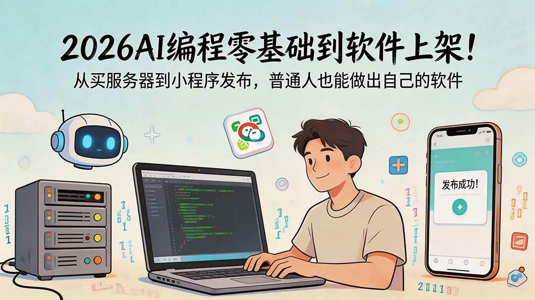 （18905期）2026AI编程零基础到软件上架！从买服务器到小程序发布，普通人也能做出自己的软件-邪修侠 - 演示