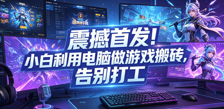 震撼首发！小白利用电脑做游戏搬砖，告别打工【揭秘】-小栈博客