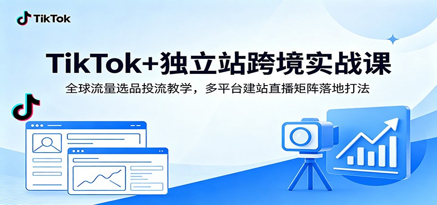 TikTok+独立站跨境实战课：全球流量选品投流教学，多平台建站直播矩阵落地打法-邪修侠 - 演示