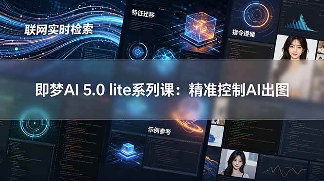(18962期)即梦AI 5.0 lite实战课:联网实时检索+特征迁移+指令遵循+示例参考,精准控制AI出图 (18962期)即梦AI 5.0 lite实战课:联网实时检索+特征迁移+指令遵循+示例参考,精准控制AI出图