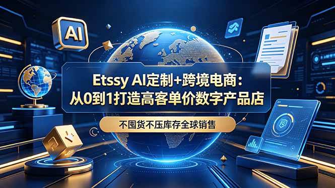 （18974期）Etsy AI定制+跨境电商：从0到1打造高客单价数字产品店，不囤货不压库存全球销售-小栈博客测试网