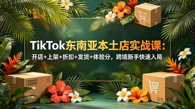 (18984期)TikTok东南亚本土店实战课:开店+上架+折扣+发货+体验分,跨境新手快速入局-小栈博客测试网