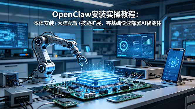 OpenClaw安装实操教程:本体安装+大脑配置+技能扩展,零基础快速部署AI智能体-小白项目网