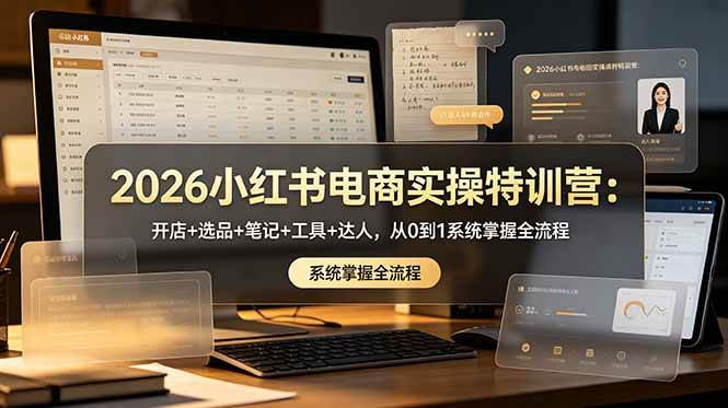 (18978期)2026小红书电商实操特训营:开店+选品+笔记+工具+达人,从0到1系统掌握全流程 (18978期)2026小红书电商实操特训营:开店+选品+笔记+工具+达人,从0到1系统掌握全流程