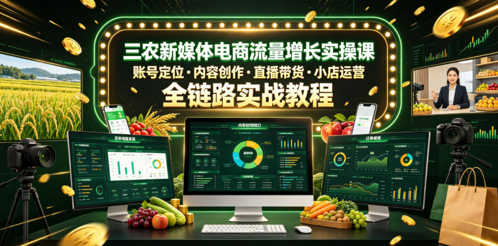 电商流量翻倍秘籍:新媒体精准定位+原创内容+直播带货技巧全解析_趣客盟