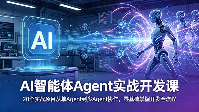 (18983期)AI智能体Agent实战开发课:20个实战项目从单Agent到多Agent协作,零基础掌握开发全流程-邪修侠 - 演示