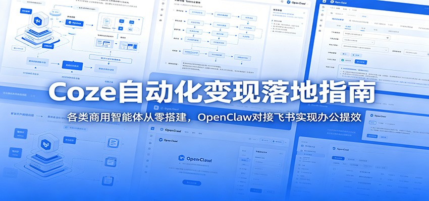 Coze2.0+OpenClaw飞书视频自动化教程：Python智能体盈利策略SEO实战解析_趣客盟