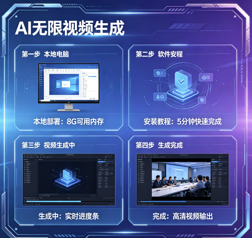 AI无限视频生成本地部署解压即用最新模型适配