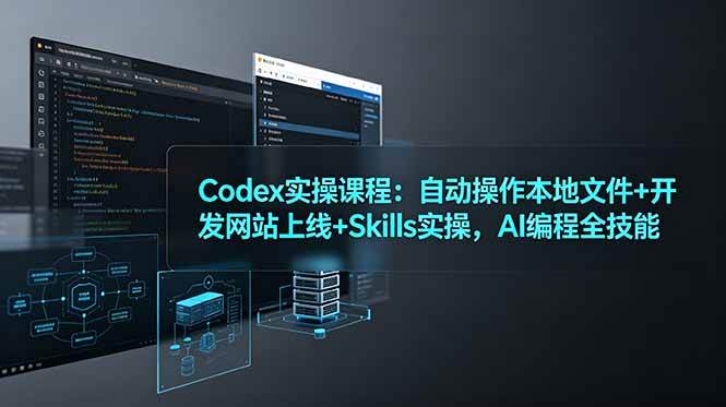 (19009期)Codex实操课程:自动操作本地文件+开发网站上线+Skills实操,AI编程全技能 (19009期)Codex实操课程:自动操作本地文件+开发网站上线+Skills实操,AI编程全技能