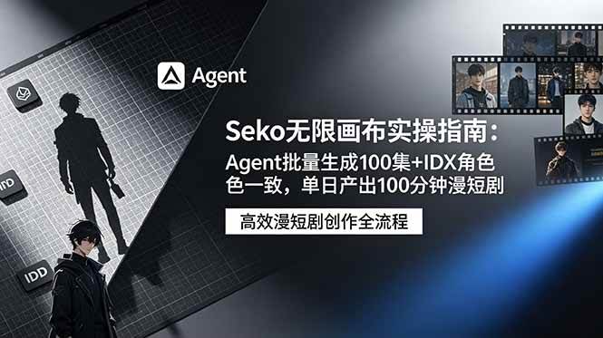 （19006期）Seko无限画布实操指南：Agent批量生成100集+IDX角色一致，单日产出100分钟漫短剧-邪修侠 - 演示