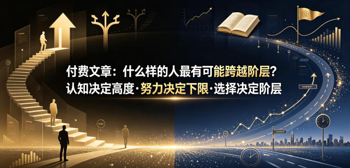 付费文章:什么样的人最有可能跨越阶层?认知决定高度·努力决定下限·选择决定阶层-小栈博客