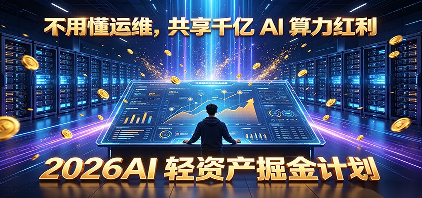 不用懂运维，共享千亿 AI 算力红利，2026AI 轻资产掘金计划-小栈博客