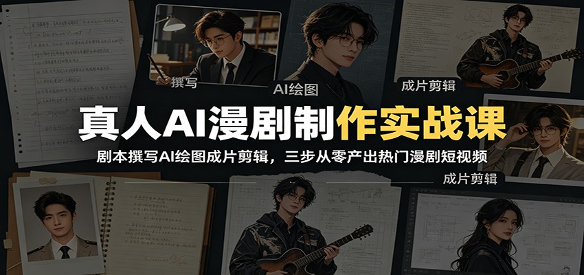 AI漫剧制作全攻略:剧本脚本+AI绘图+视频剪辑,自媒体高效内容创作秘籍_趣客盟
