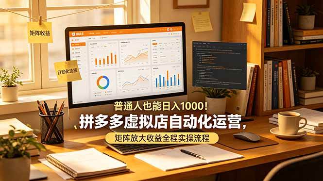 (19022期)普通人也能日入 1000!拼多多虚拟店自动化运营,矩阵放大收益全程实操流程-邪修侠 - 演示
