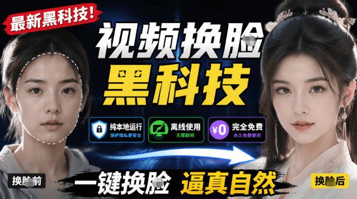AI人工智能如此夸张？一键视频换Lian黑科技，纯本地离线运行，本地视频换Lian娱乐工具，AI FaceSwap-优优云网创