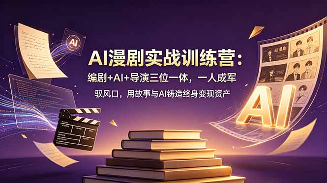 AI漫剧实战训练营：编剧+AI+导演三位一体，一人成军 驭风口，用故事与AI铸造终身变现资产-羽桐社资源站