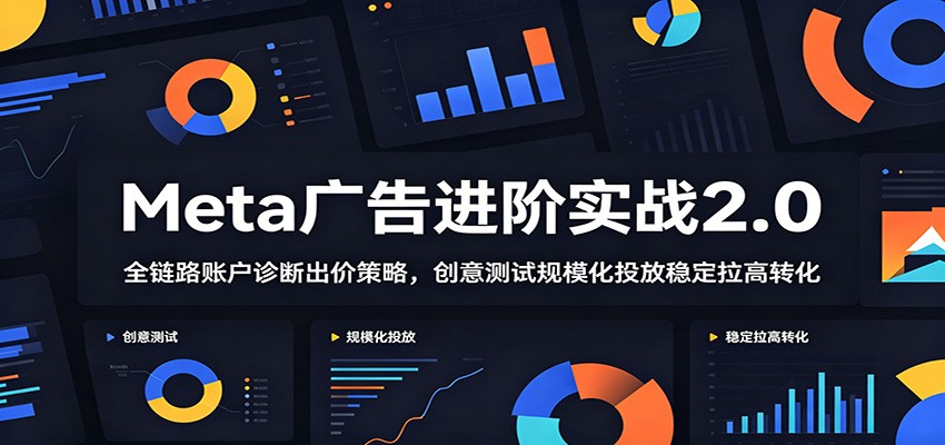 Meta广告进阶实战2.0：全链路账户诊断出价策略，创意测试规模化投放稳定拉高转化-邪修侠 - 演示