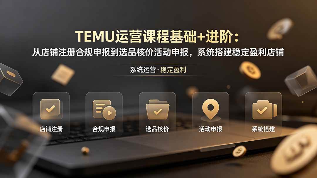 (19081期)TEMU运营课程(基础+进阶):从店铺注册合规申报到选品核价活动申报,系统搭建稳定盈利店铺-邪修侠 - 演示