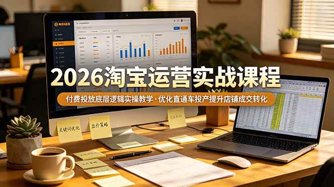 （19075期）2026 淘宝运营实战课程，付费投放底层逻辑实操教学，优化直通车投产提升店铺成交转化-邪修侠 - 演示