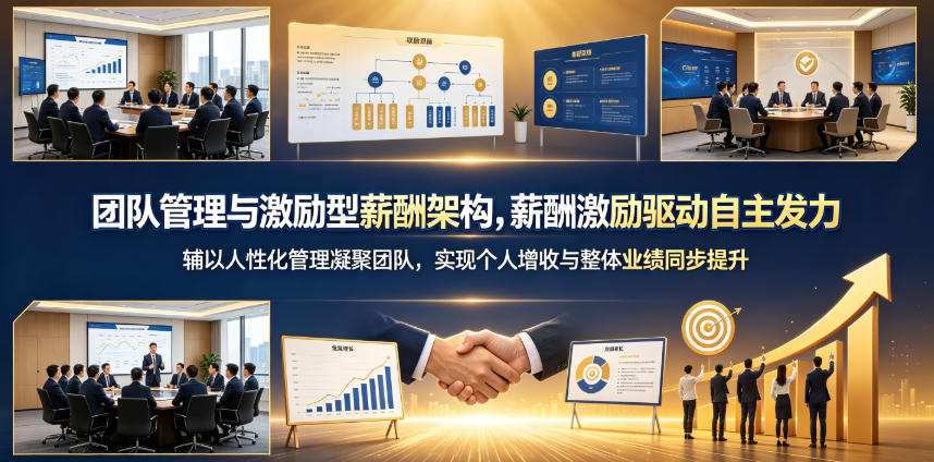 团队管理与激励型薪酬架构，薪酬激励驱动自主发力，辅以人性化管理凝聚团队，实现个人增收与整体业绩同步提升-优优云网创