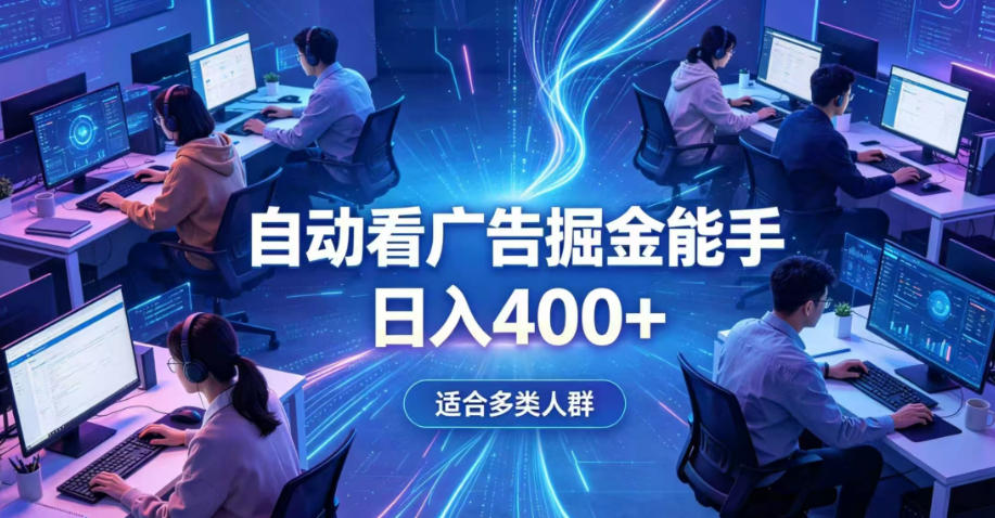 全脚本0基础自动看广告,单日收益400+,别再找高门槛副业,项目简单上手,收益看得见,没有复杂操作,AI全自动,设置一次全天自动跑收益【揭秘】-小栈博客