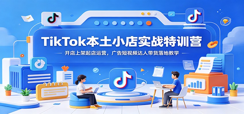 TikTok本土小店实战特训营：开店上架起店运营，广告短视频达人带货落地教学-邪修侠 - 演示