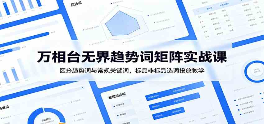 万相台无界趋势词矩阵实战课:区分趋势词与常规关键词,标品非标品选词投放教学-小栈博客