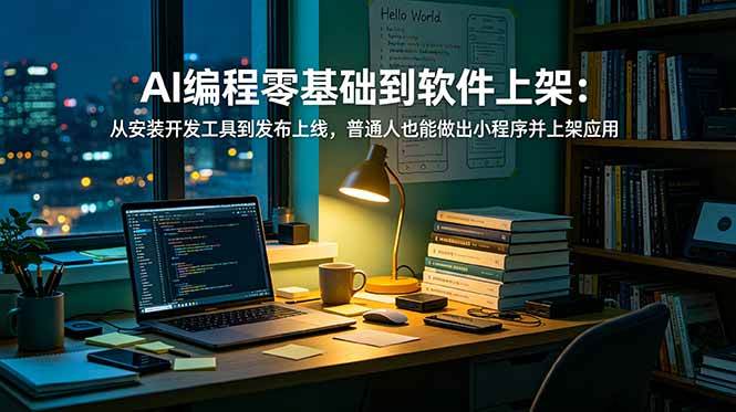 (19109期)AI编程零基础到软件上架:从安装开发工具到发布上线,普通人也能做出小程序并上架应用商店-小栈博客测试网