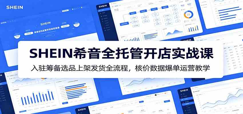 SHEIN希音全托管开店实战课：入驻筹备选品上架发货全流程，核价数据爆单运营教学-小栈博客