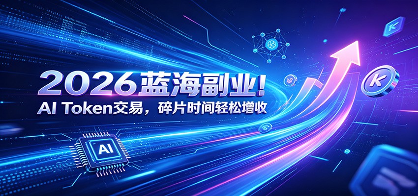2026蓝海副业！AI Token交易，碎片时间轻松增收-怪兽网创俱乐部
