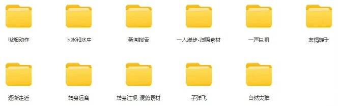 （19120期）【影视剪辑素材合集】15800+高清混剪卡点｜热门影视精彩片段｜人物/城市/场景全覆盖，中文分类清晰