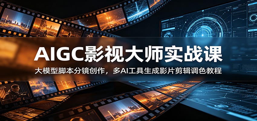 AIGC影视大师实战课：大模型脚本分镜创作，多AI工具生成影片剪辑调色教程-邪修侠 - 演示
