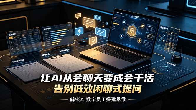 （19130期）让AI从会聊天变成会干活，告别低效闲聊式提问，解锁AI数字员工搭建思维-小栈博客测试网