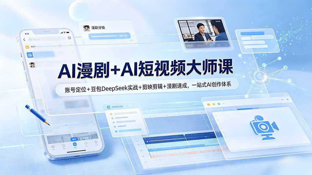（19147期）AI漫剧+AI短视频大师课：账号定位+豆包DeepSeek实战+剪映剪辑+漫剧速成，一站式AI创作体系-邪修侠 - 演示