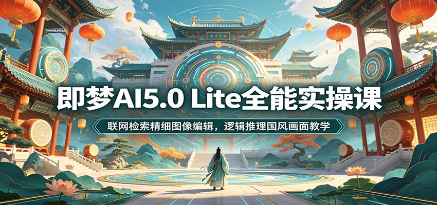即梦AI5.0 Lite全能实操课：联网检索精细图像编辑，逻辑推理国风画面教学-邪修侠 - 演示