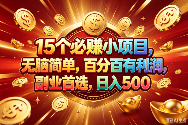 (19143期)15个必赚的小项目,百分百赚元子,无脑简单,副业首选,日入500+-邪修侠 - 演示
