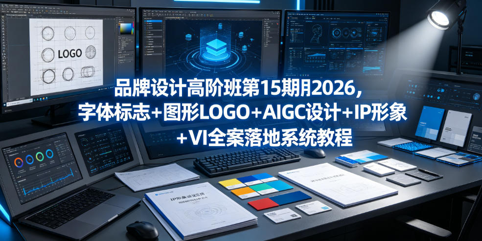 品牌设计高阶班第15期2026，字体标志＋图形LOGO＋AIGC设计＋IP形象＋VI全案落地系统教程-邪修侠