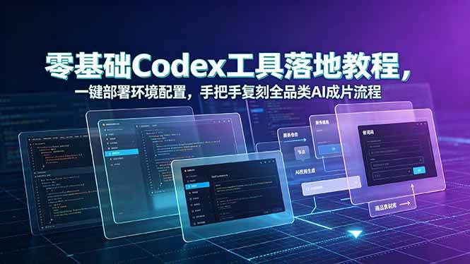 （19152期）零基础Codex工具落地教程，一键部署环境配置，手把手复刻全品类AI成片流程-情久项目网