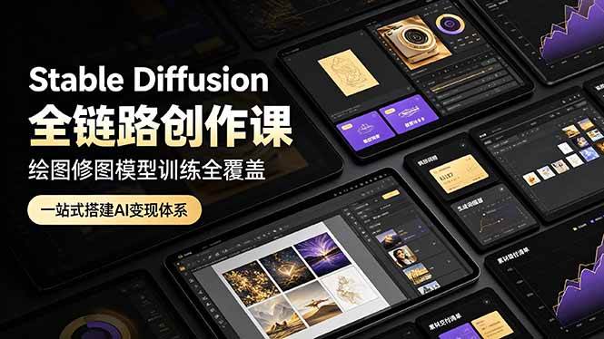 （19154期）Stable Diffusion全链路创作课，绘图修图模型训练全覆盖，一站式搭建AI变现体系-邪修侠 - 演示