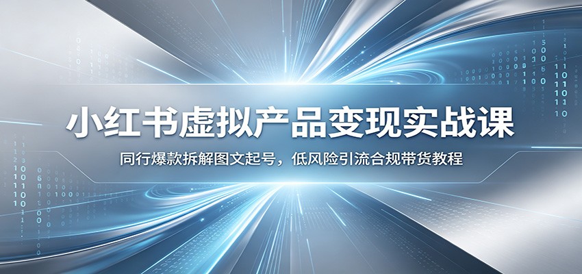 小红书虚拟产品变现实战课：同行爆款拆解图文起号，低风险引流合规带货教程-邪修侠 - 演示