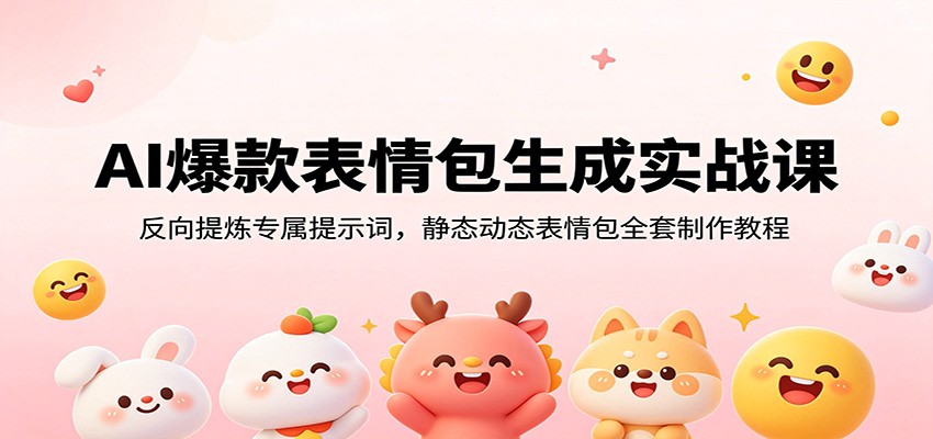 AI爆款表情包生成实战课：反向提炼专属提示词，静态动态表情包全套制作教程-邪修侠 - 演示