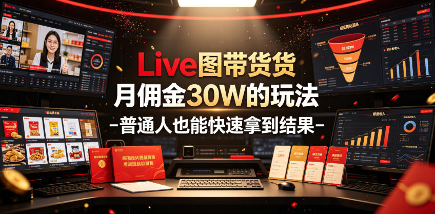 Live图带货月佣金30W的玩法-普通人也能快速拿到结果-小栈博客