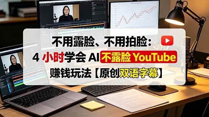 （19161期）不用露脸、不用拍脸：4 小时学会 AI 不露脸 YouTube 赚钱玩法【原创双语字幕】-邪修侠 - 演示