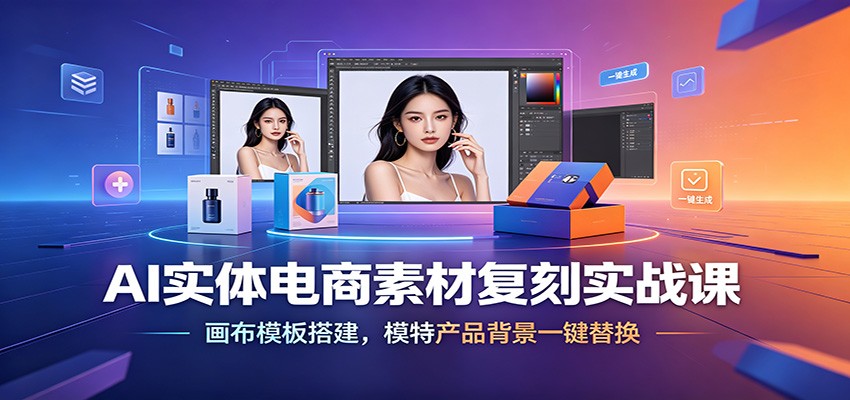 AI实体电商素材复刻实战课：画布模板搭建，模特产品背景一键替换-邪修侠 - 演示