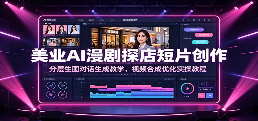 美业AI漫剧探店短片创作：分层生图对话生成教学，视频合成优化实操教程-邪修侠 - 演示
