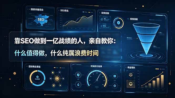 （19197期）靠SEO做到一亿战绩的人，亲自教你：什么值得做，什么纯属浪费时间【原创双语字幕】-情久项目网