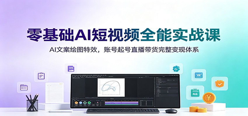 零基础AI短视频全能实战课：AI文案绘图特效，账号起号直播带货完整变现体系-邪修侠 - 演示