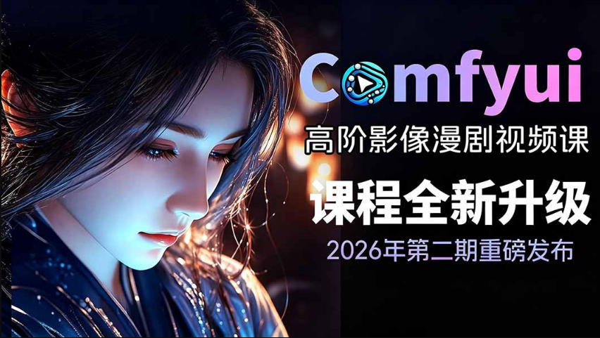 2026新版ComfyUI漫剧动画全流程实战课，0基础入门到进阶全流程动态漫，轻松实现流量变现-情久项目网