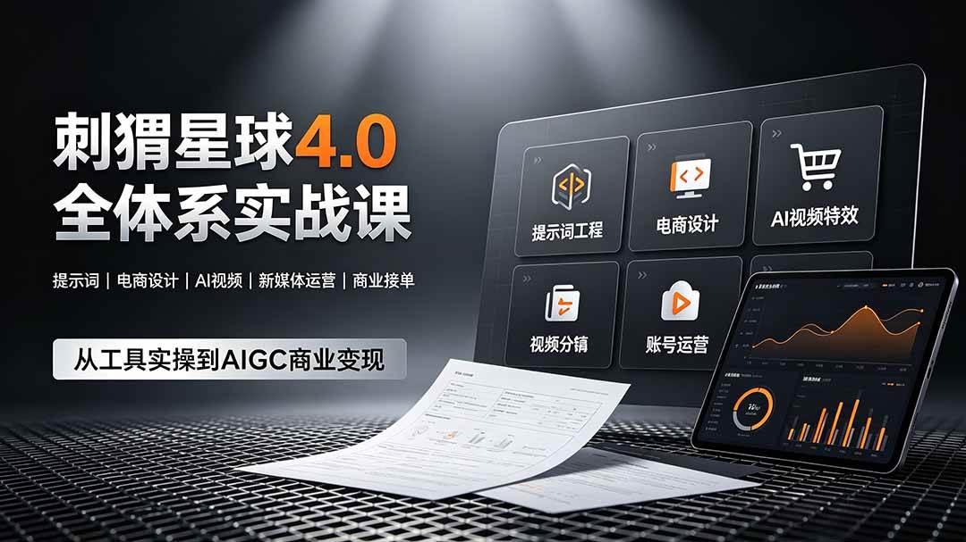 （19224期）刺猬星球4.0全体系实战课，覆盖提示词工程、电商设计、AI视频特效与新媒体运营，一站式掌握AIGC商业核心技能-邪修侠 - 演示