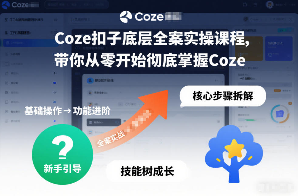 Coze扣子底层全案实操课程，带你从零开始彻底掌握Coze(更新7月)-怪兽网创俱乐部